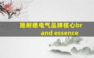 施耐德电气品牌核心brand essence